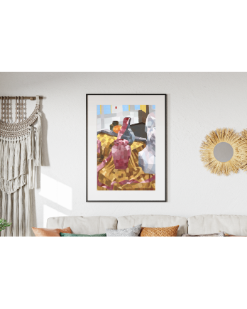 Living Room Squares Art Print